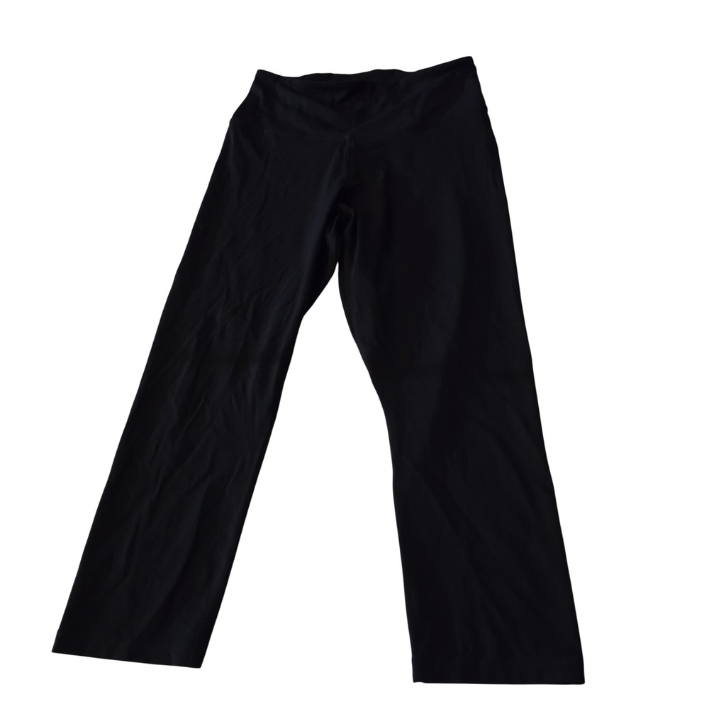 Quince Womens Black Ultra-Soft High-Rise Cropped Leggings Size M